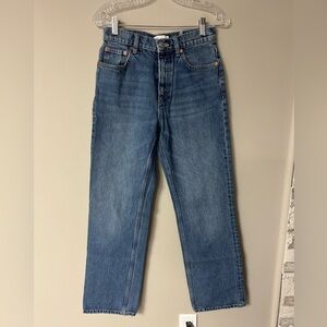 Zara Dark Blue Straight‎ Leg Jeans